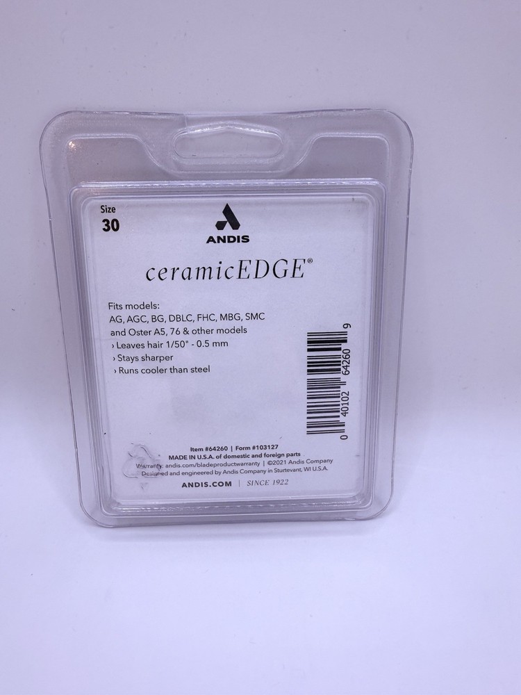 Andis Ceramic Edge Size 30 Clipper Blade New
