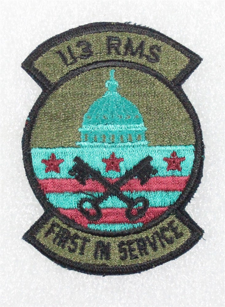 USAF Air Force Patch: 113th Resource Management Squadron - subdued