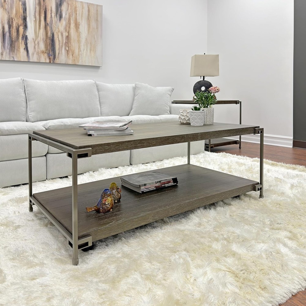 Corbeta Living Room Side Tables Aged Graphite