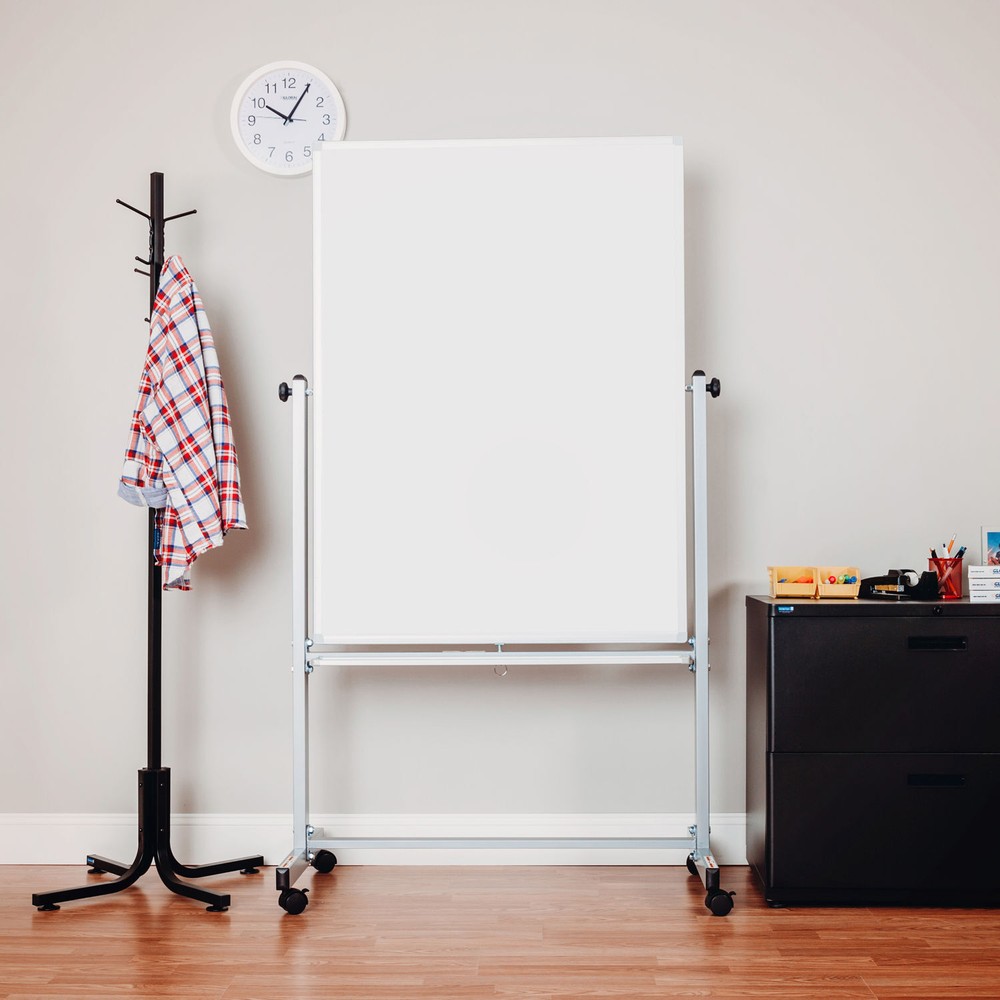 Mobile Double Sided Magnetic Whiteboard 36" x 48"