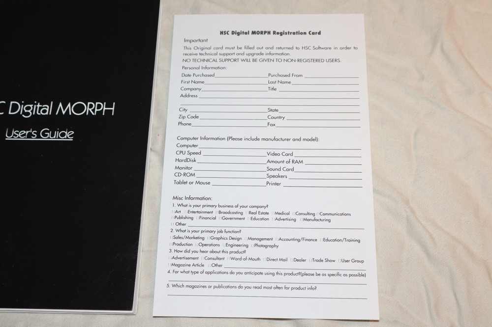 HSC Digital MORPH User's Guide P/N 045-000-065
