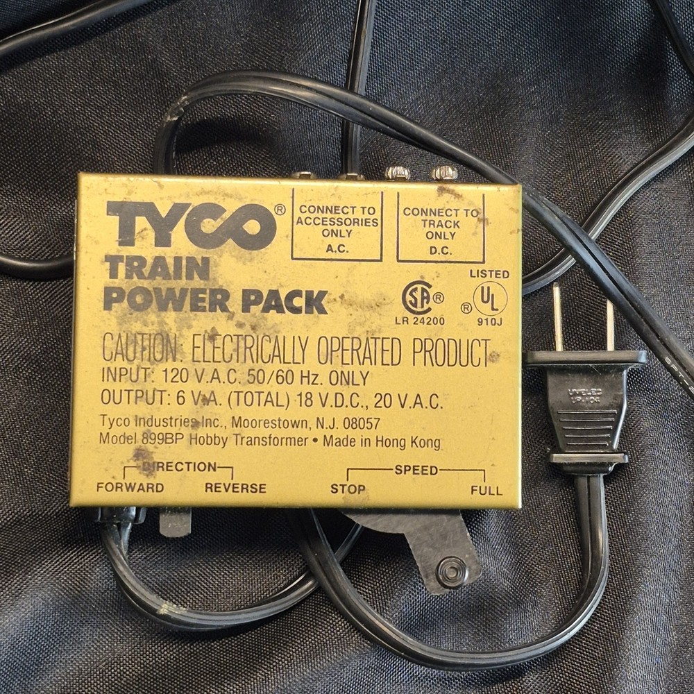 Tyco Transformer Model 899B Hobby Railroad Train Power Pack Untested