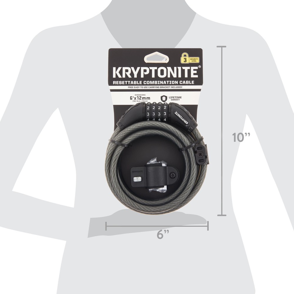 Kryptonite Resettable 12mm Combo Cable Bicycle Lock