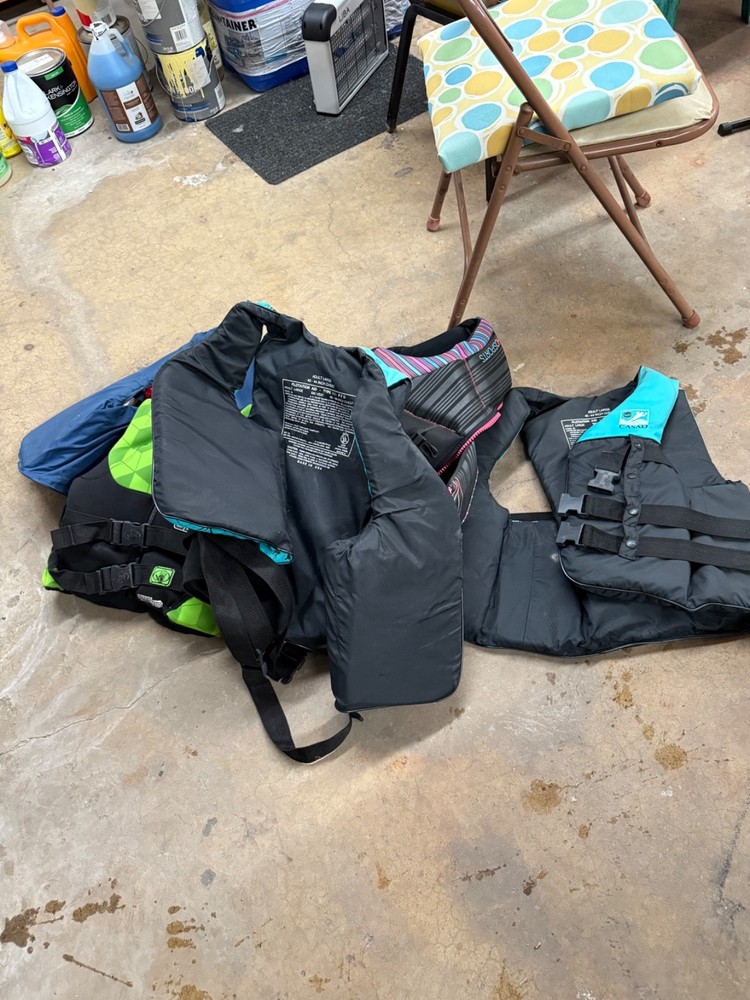5 assorted life jacket $10 each