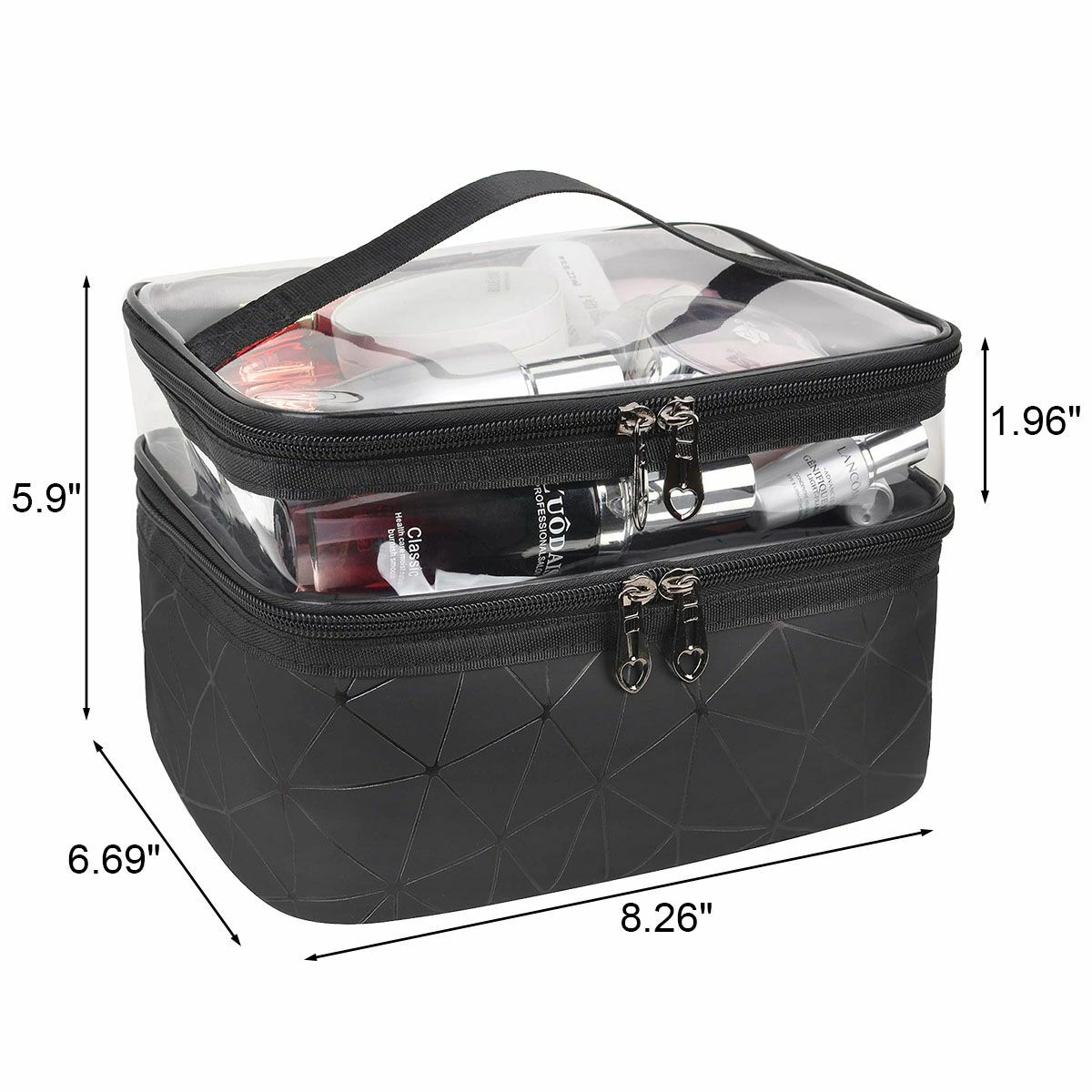 Professional Large Cosmetic Case Makeup Bag Storage Handle Organizer Travel Kit