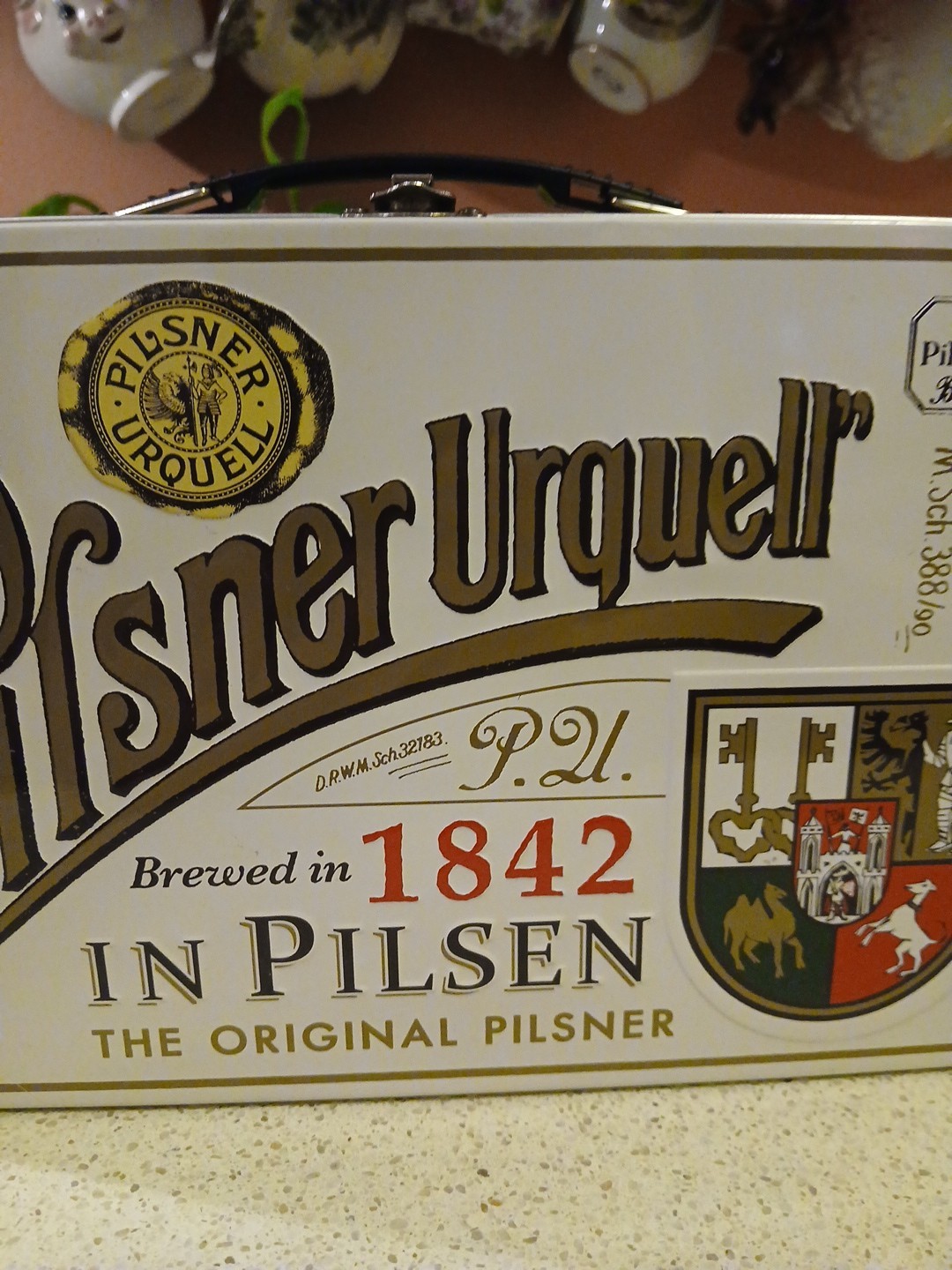 Really Cool Pilsner Urquell Lunchbox And Heavy Glass Beer Mug