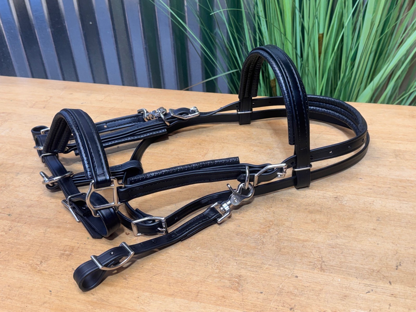 Two Horse Tack NEOPRENE PADDED Beta Biothane Halter Bridle with Bit Hangers