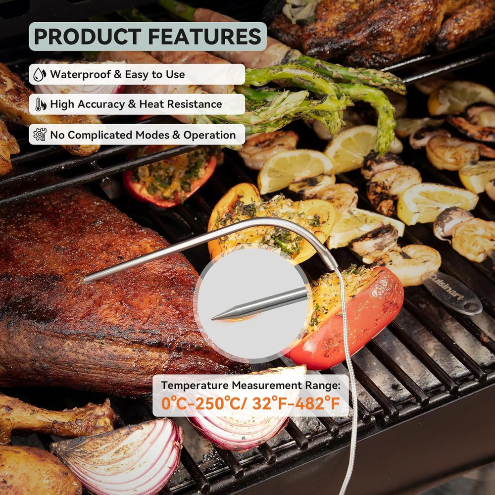 Meat Probe Replacement for Tp700 Digital Thermometer BBQ Temperature Sensor