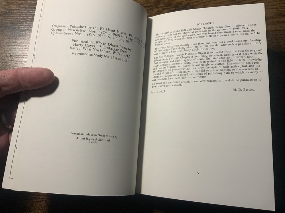 Falklands Islands Philatelic Digest No 1 Paperback Book