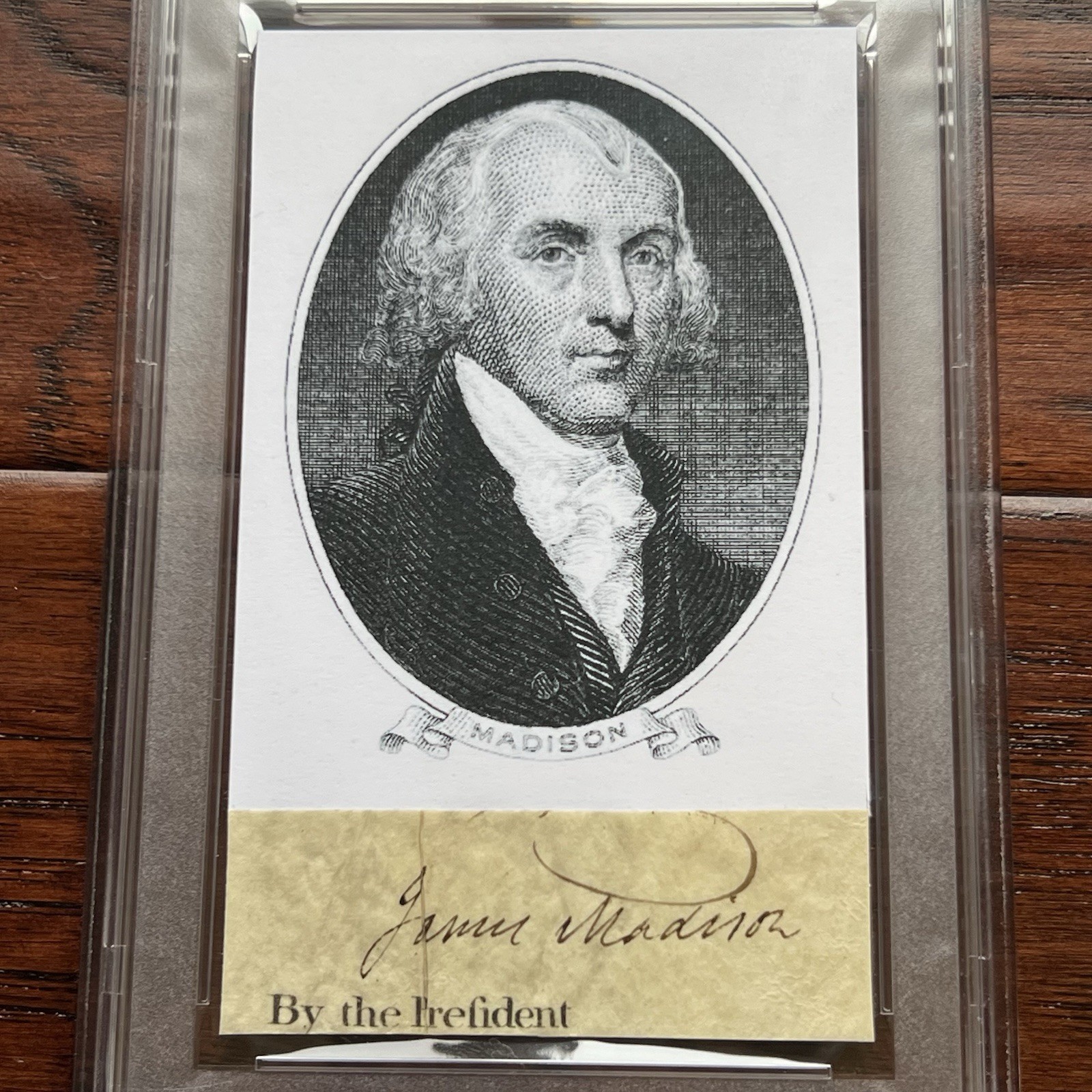 JAMES MADISON Autograph Cut Signature CUSTOM CARD Signed as POTUS * PSA/DNA