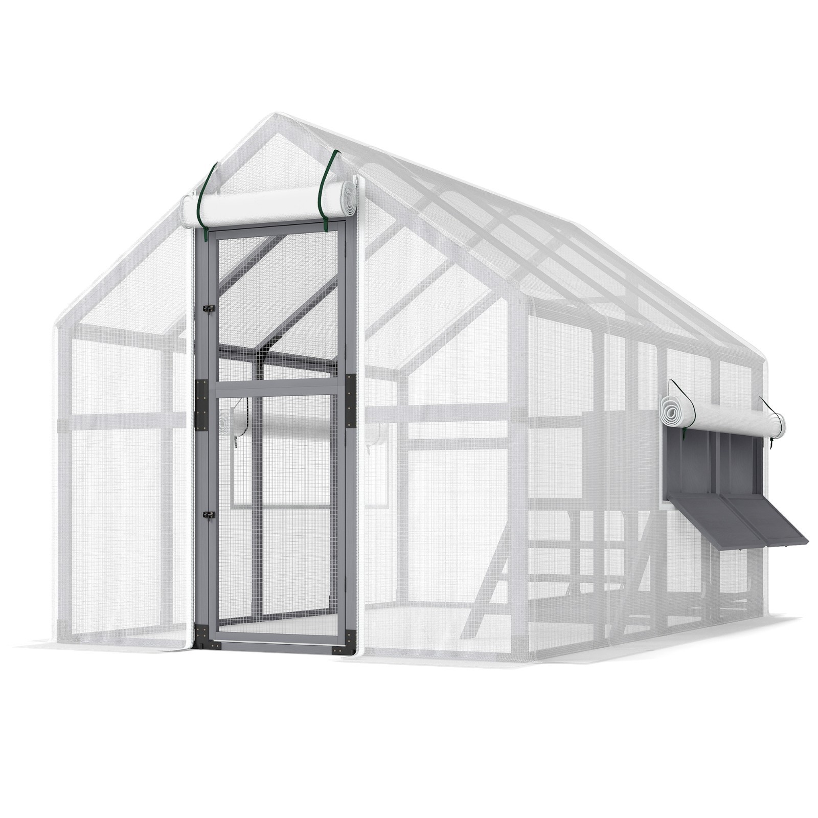 Outdoor Wooden Super-large Chicken Coop Walk-in Chicken Runs for Yard with Cover