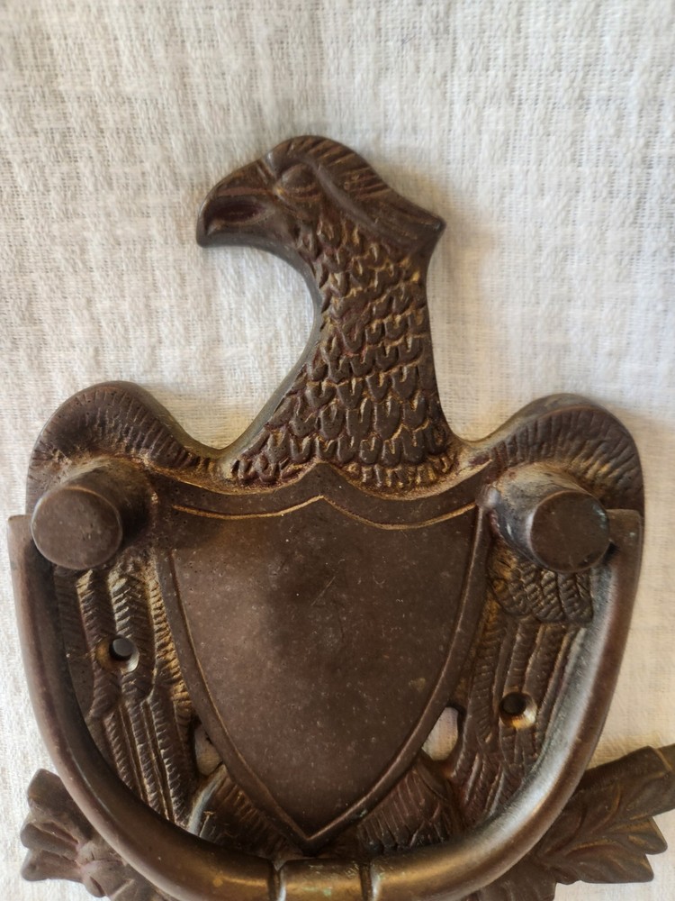 Vintage Eagle Door Knocker Heavy Solid Brass American Eagle 6.5"