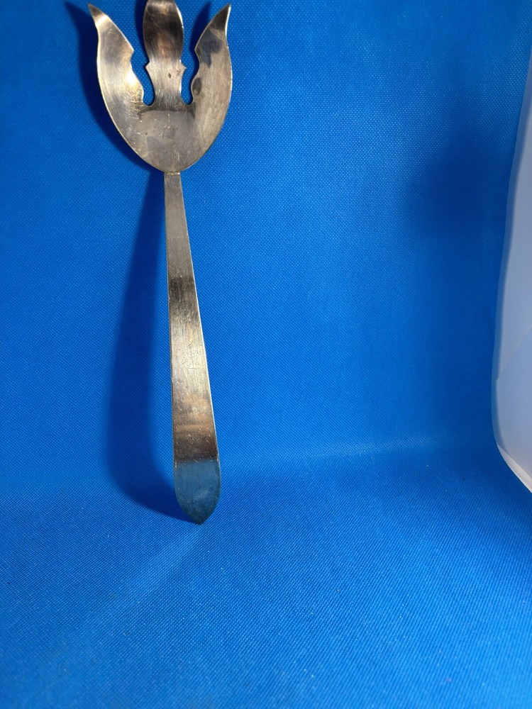 Serving  Fork Vtg Silver Plate By Laben 12"