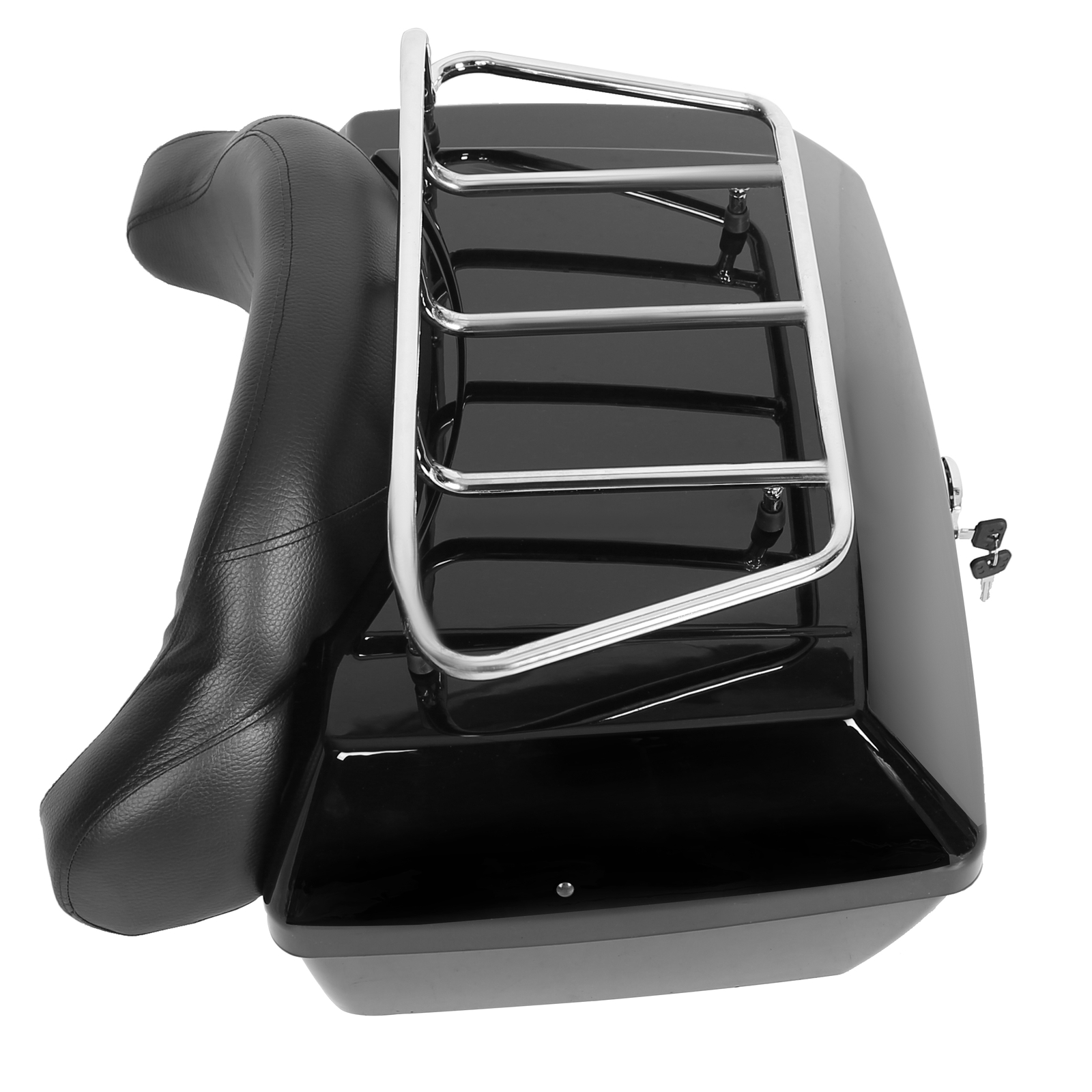 Motorcycle Trunk Tour Pack Luggage For Harley Honda Cruiser Tail Box Top Rack