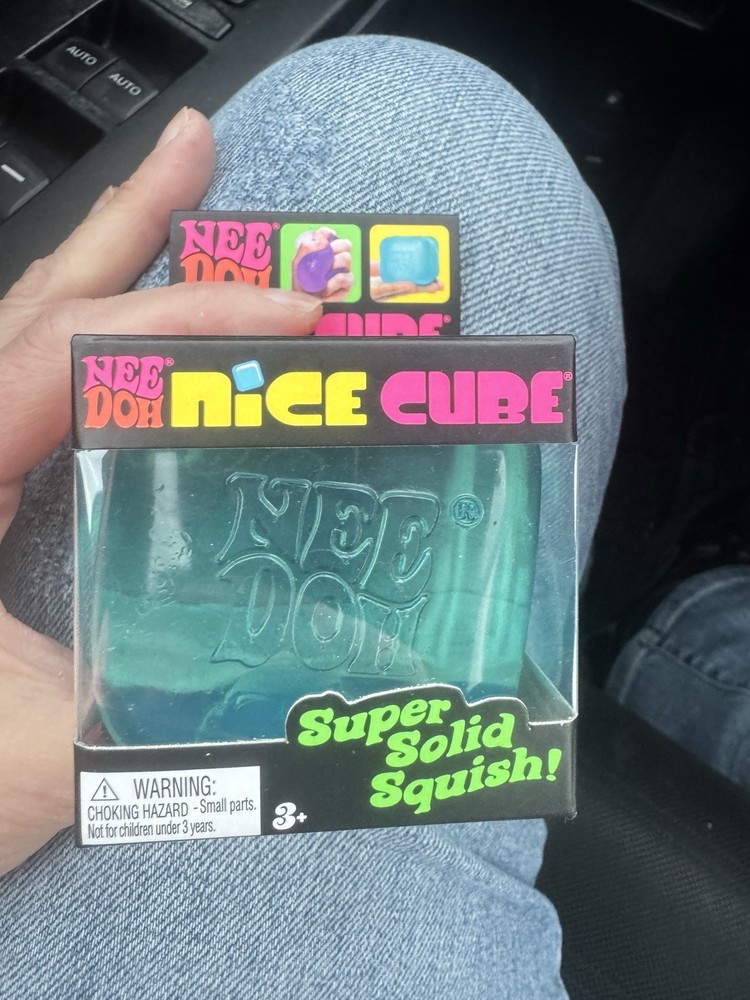New Nee Doh Nice Cube Blue Super Solid Squish