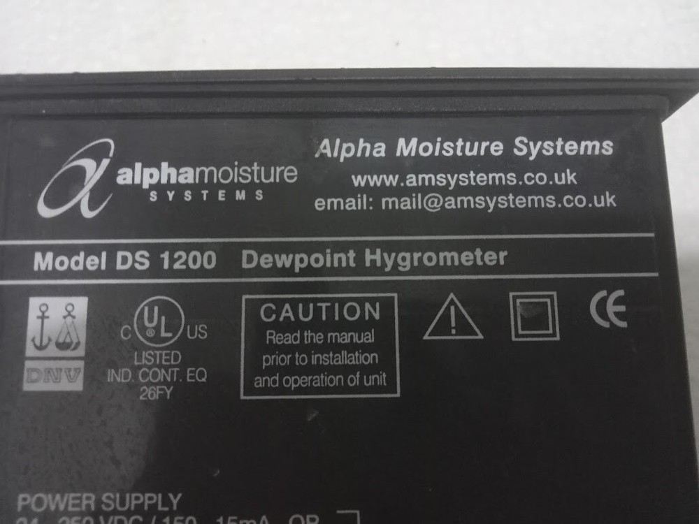 Alphamoisture Systems DS1200 Dewpoint Hygrometer