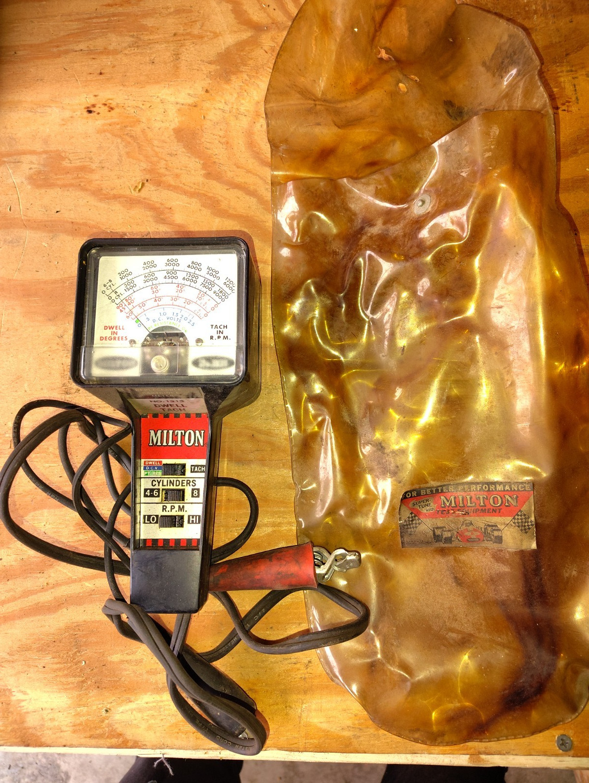 DWELL TACH METER MILTON VINTAGE TOOL UNTESTED