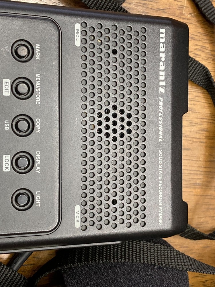 Marantz PMD660 Professional Solid State Sound Recorder, user guide and case
