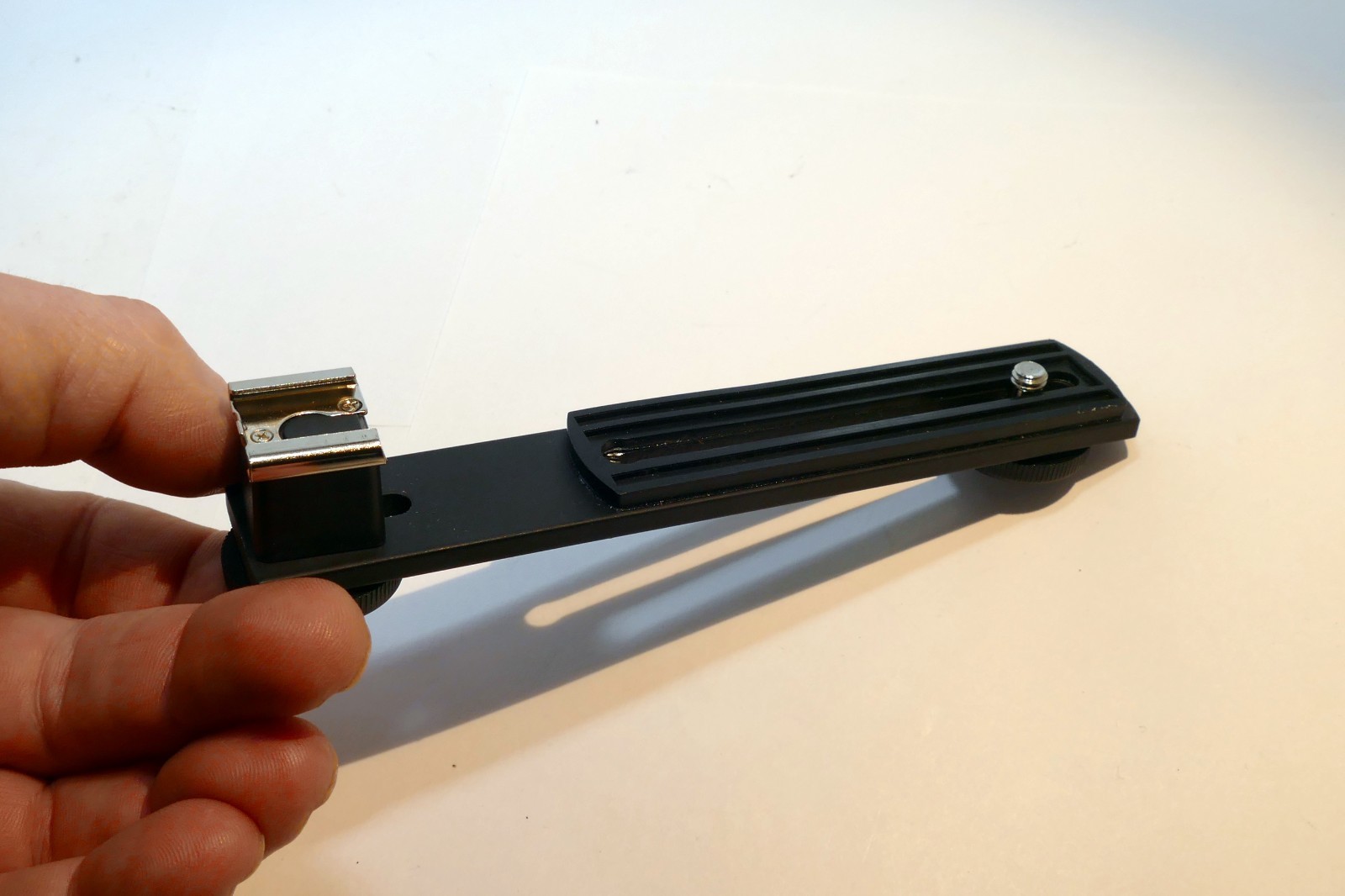 Extension Post Flash Bracket - straight 6 inch long hot shoe