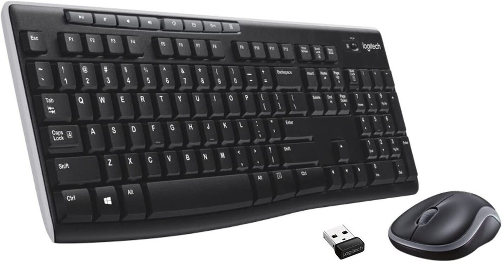 Logitech MK270 Full-size PC/MAC Wireless 2.4G Membrane Keyboard & Mouse Bundle