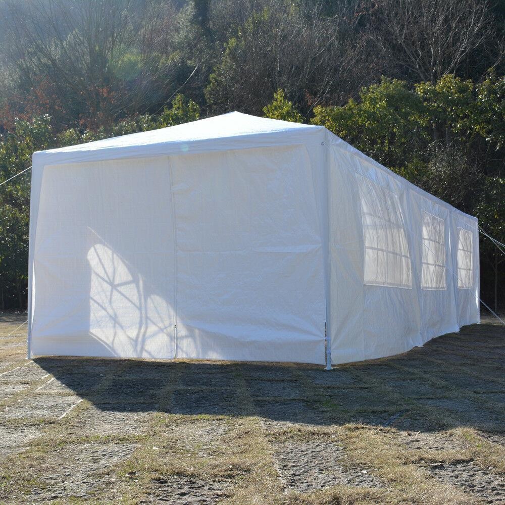 10'x30' Canopy Tent Party Outdoor Wedding Tent Pavilion Cater Events 8 Wall