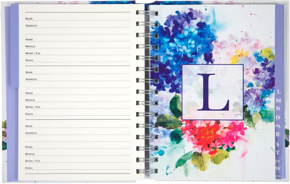 Hydrangeas Large Address Book