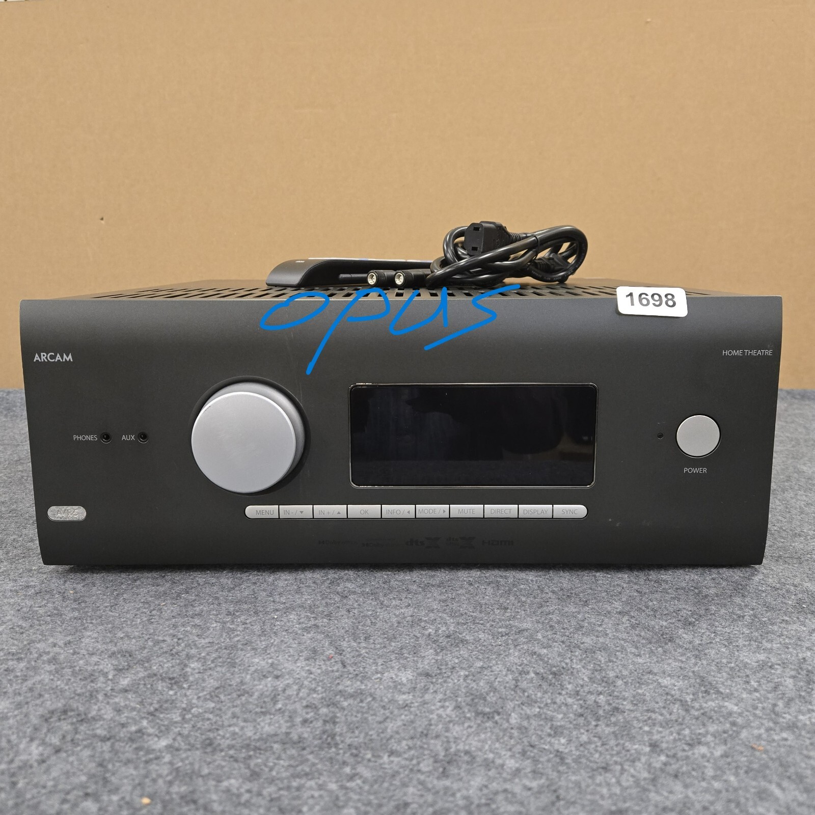 Arcam AVR5 595W 11-Ch A/V Home Theater Receiver, Gray(Used, No Remote, No Box)#d