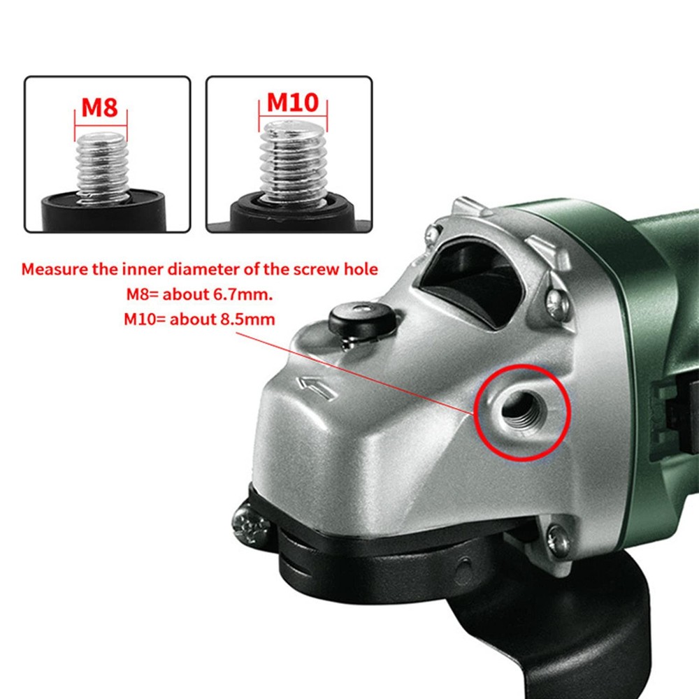 2Pcs 8mm Thread Angle Grinder Side Handle ,M8（L：102mm）