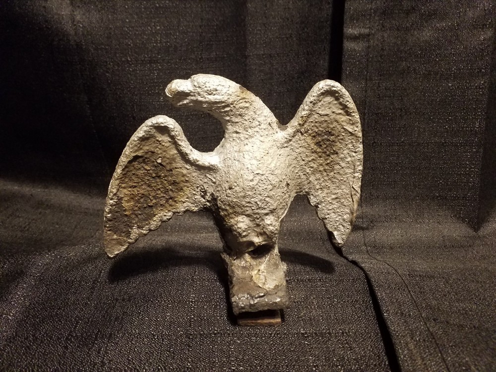 antique cast iron eagle snow catcher