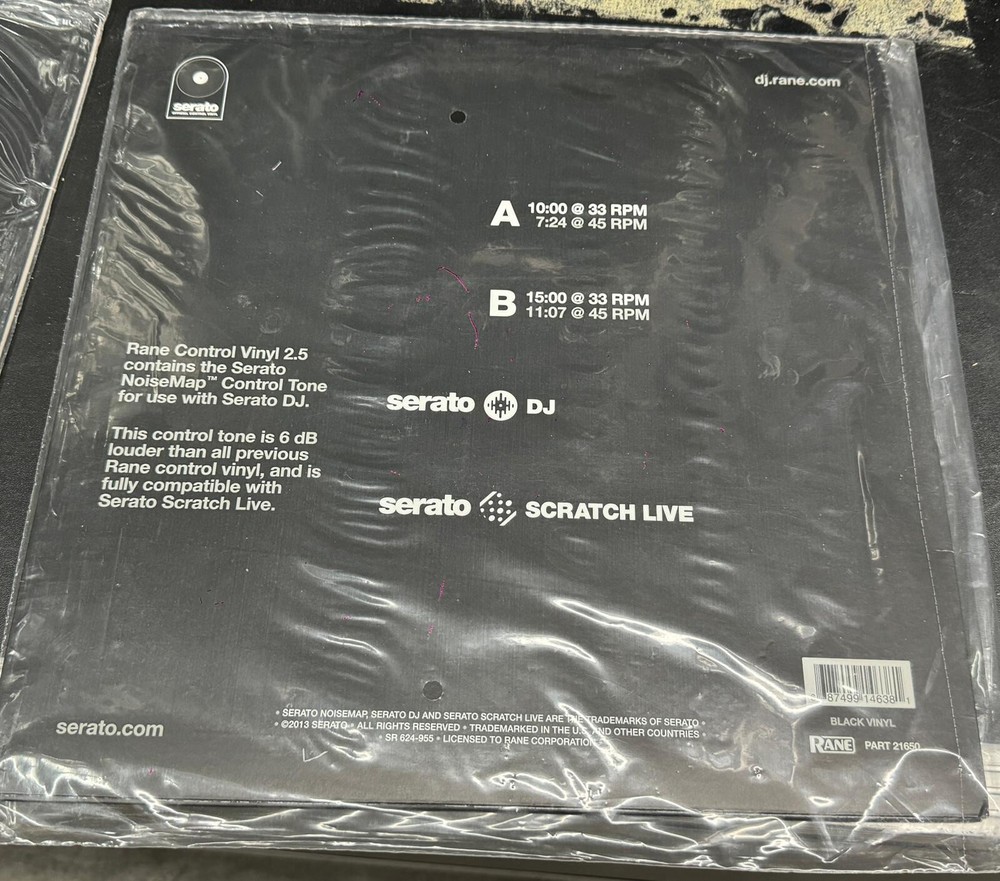 Rane Serato SL3 Scratch Live DJ audio interface, timecode vinyl, CD, travel case