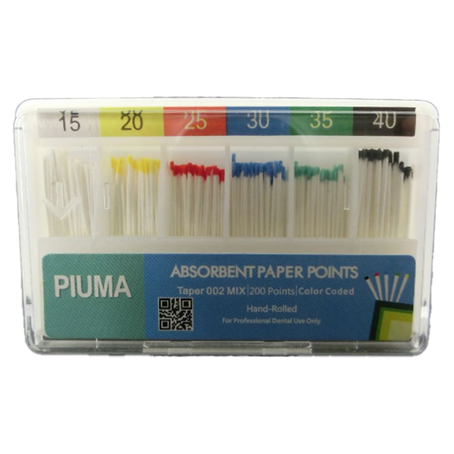 Absorbent Paper Points ISO Standardized Various Sizes Box 200