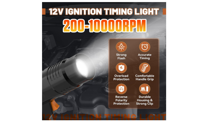 Lámpara Estroboscópica Luz De Encendido De Gasolina Inductiva De Bujías Carro US