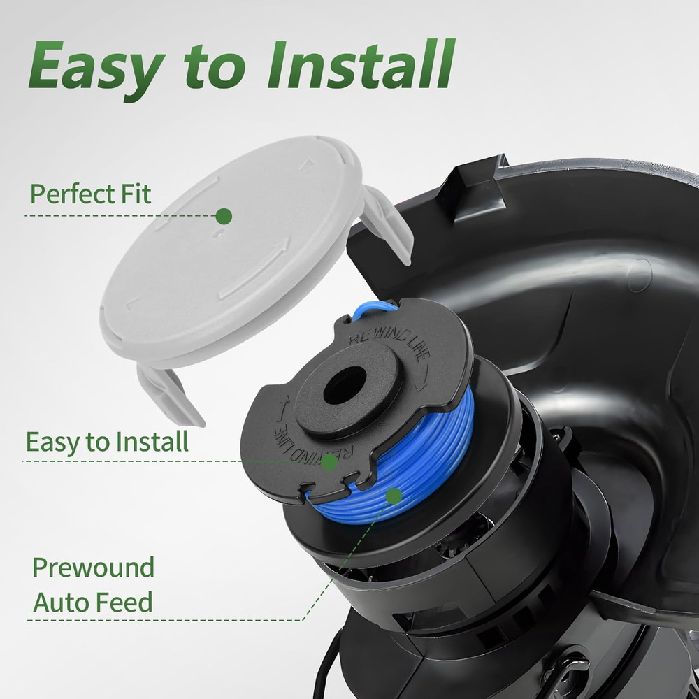 AC14RL3A Weed Wacker String Replacement for Ryobi One+, .065� String Trimmer Lin