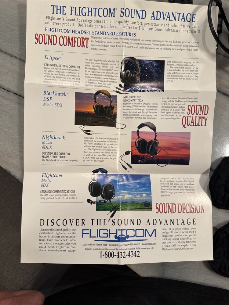 aviation headset flightcom classic headset