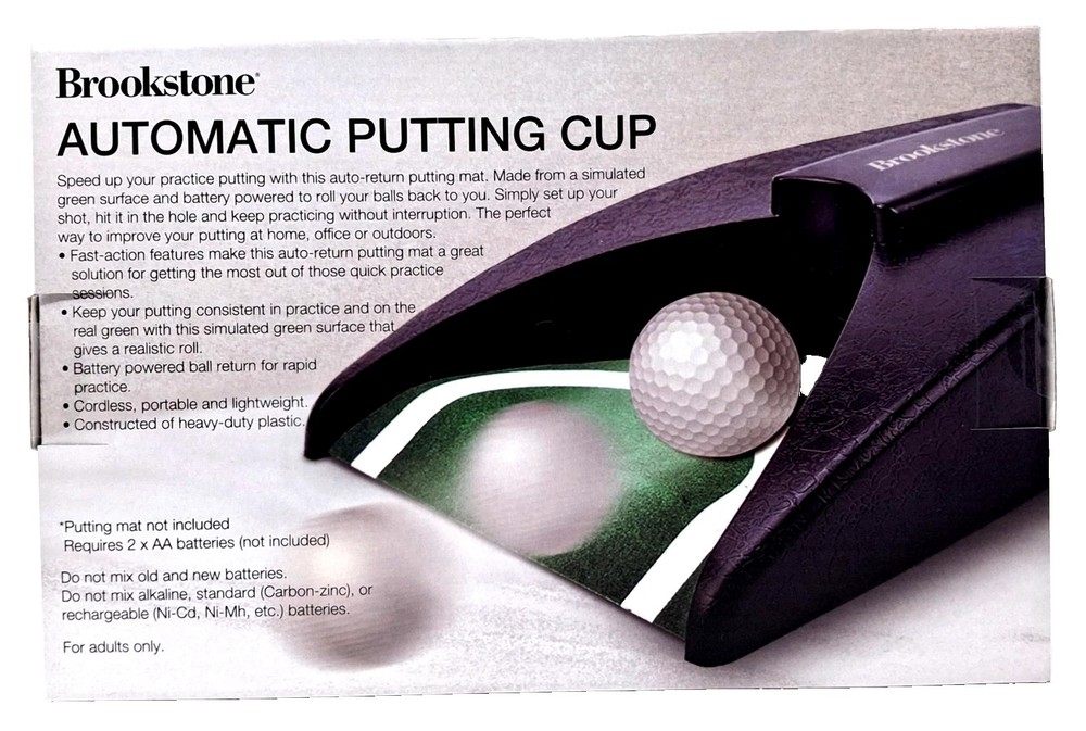 Brookstone Automatic Putting Cup Cordless Portable Fast Action