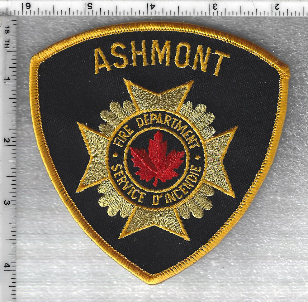 Ashmont Service D'Incendie Fire Department (Alberta, Canada) Shoulder Patch