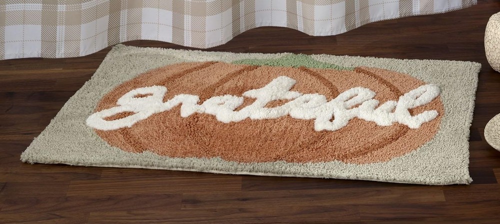 - Bath Mat, Cotton Bath Rug, Fall Home Decor (Grateful Patch Collection)