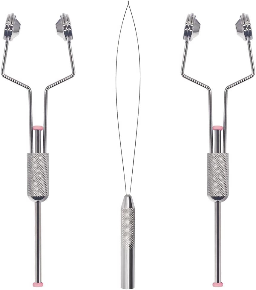 Fly-Tying-Bobbin-Holder 2 Pack Fly Fishing Ceramic Bobbin with Bobbin Threader H