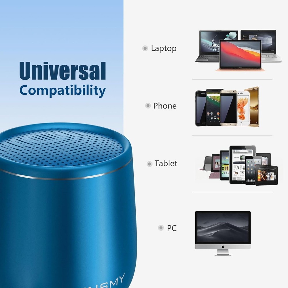 Waterproof Mini Bluetooth Speaker - Compact & Powerful for Outdoor Adventures