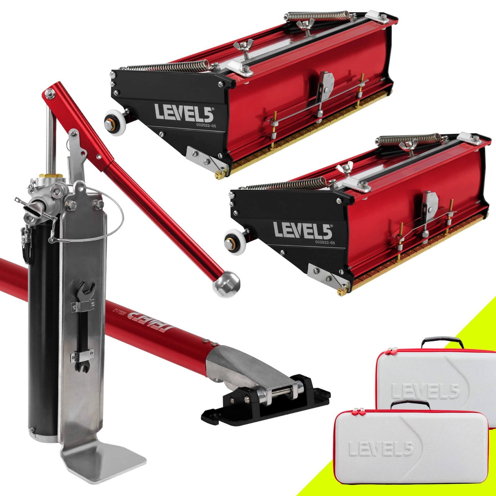 LEVEL5 Drywall Tools 10" & 12" Flat Finishing Box Combo w/ Pump | 4-605