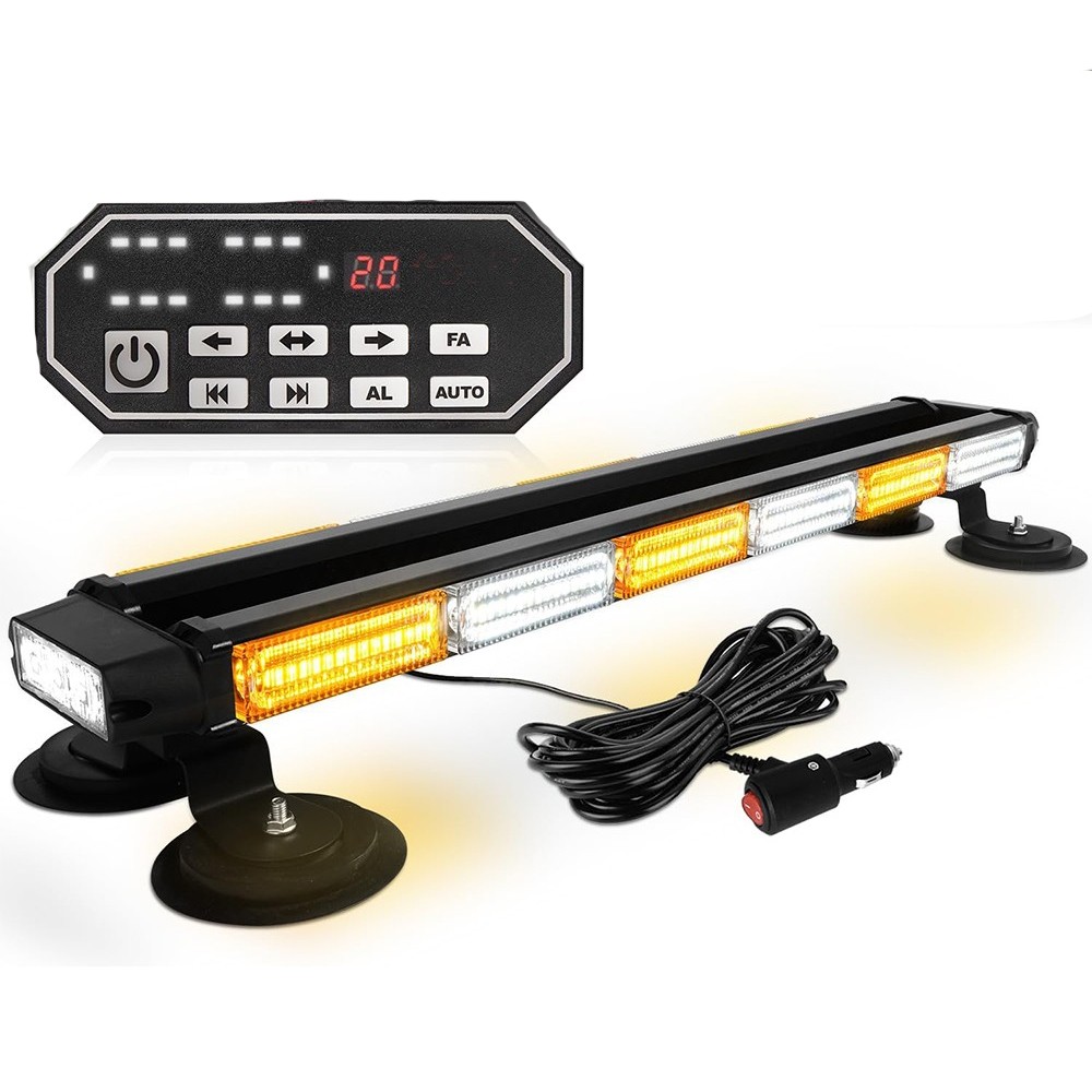 26" 126LED Emergency Strobe Rooftop Double Side Light Bar Traffic Advisor Flash
