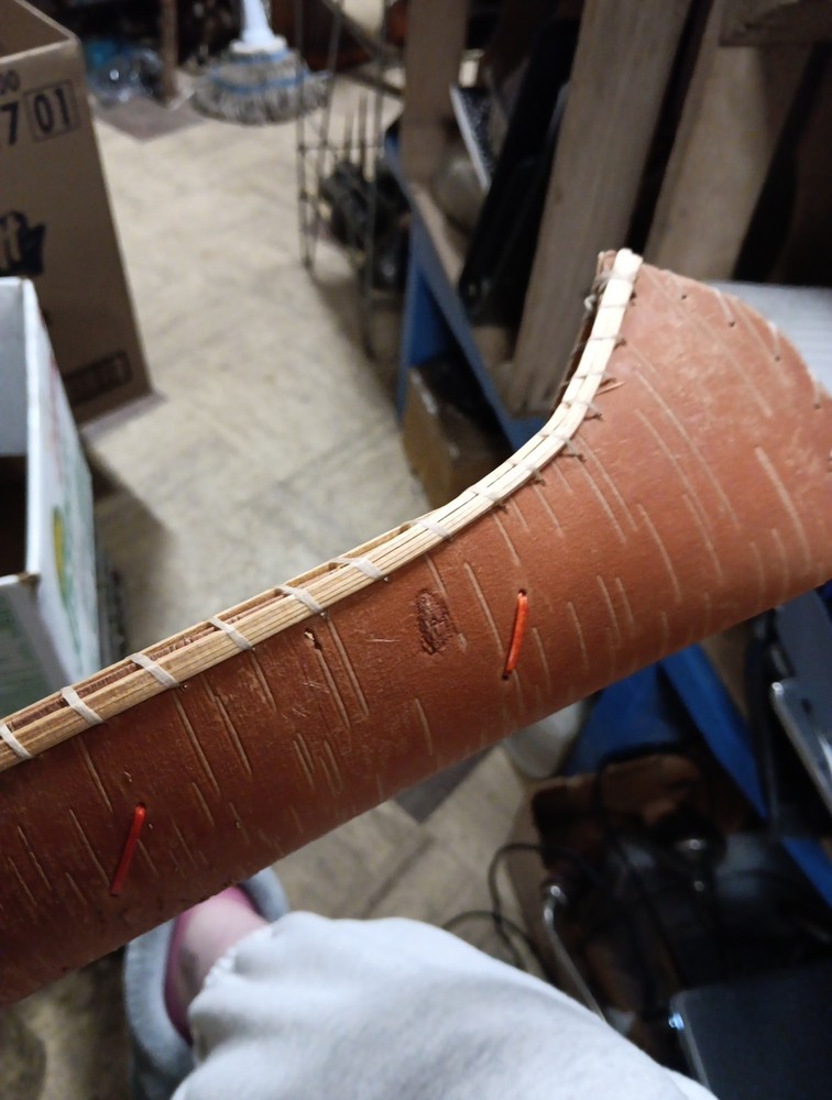 Handmade Birchbark Canoe