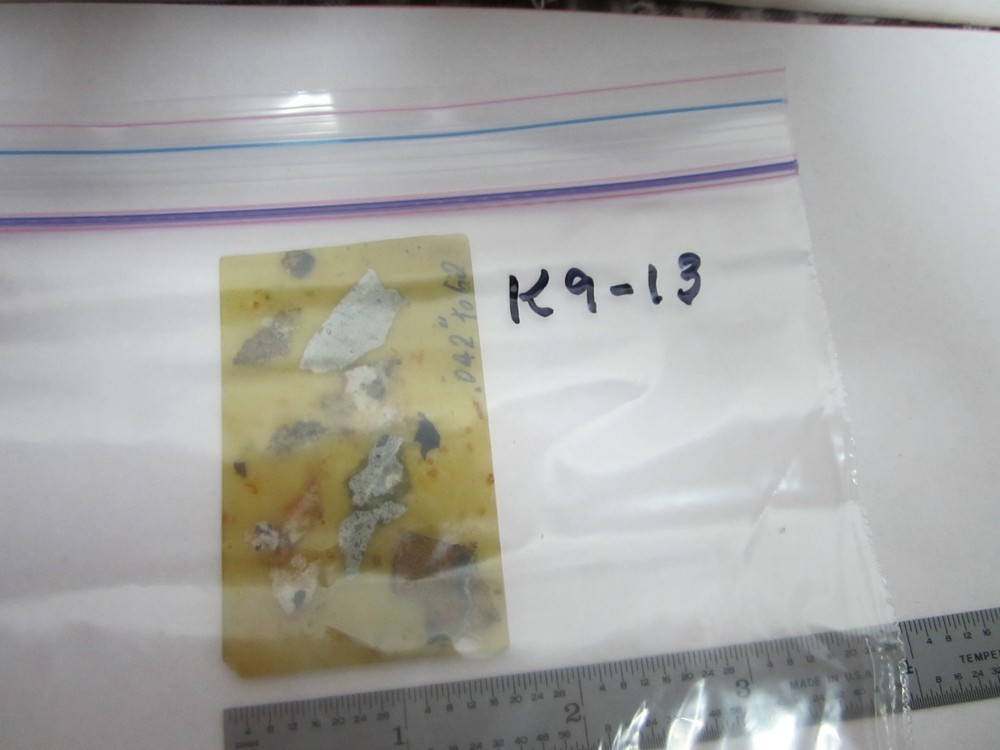 SLIDE WITH ROCK SPECIMEN FOR MICROSCOPE PETROGRAPH OPTICS BIN#K9-13