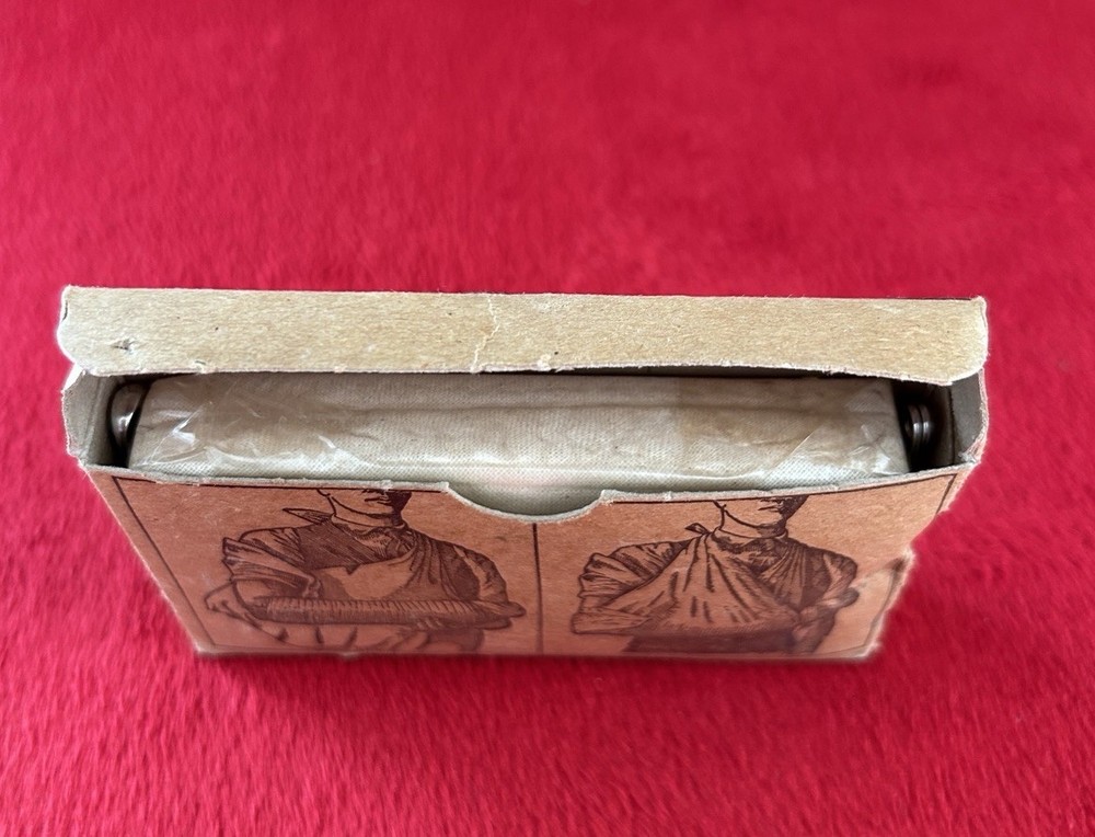 Vintage WWII Triangular Muslin Bandage Compressed Camouflaged Dye Field Dressing