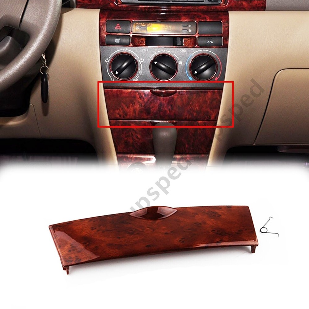 Peach Wood Center Console Storage Box Panel Cover For Toyota Corolla 2003-2008
