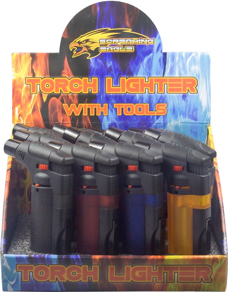 4 Pack Jumbo 4" Jet Flame Torch Gun Lighter Refillable Adjustable W/Tools