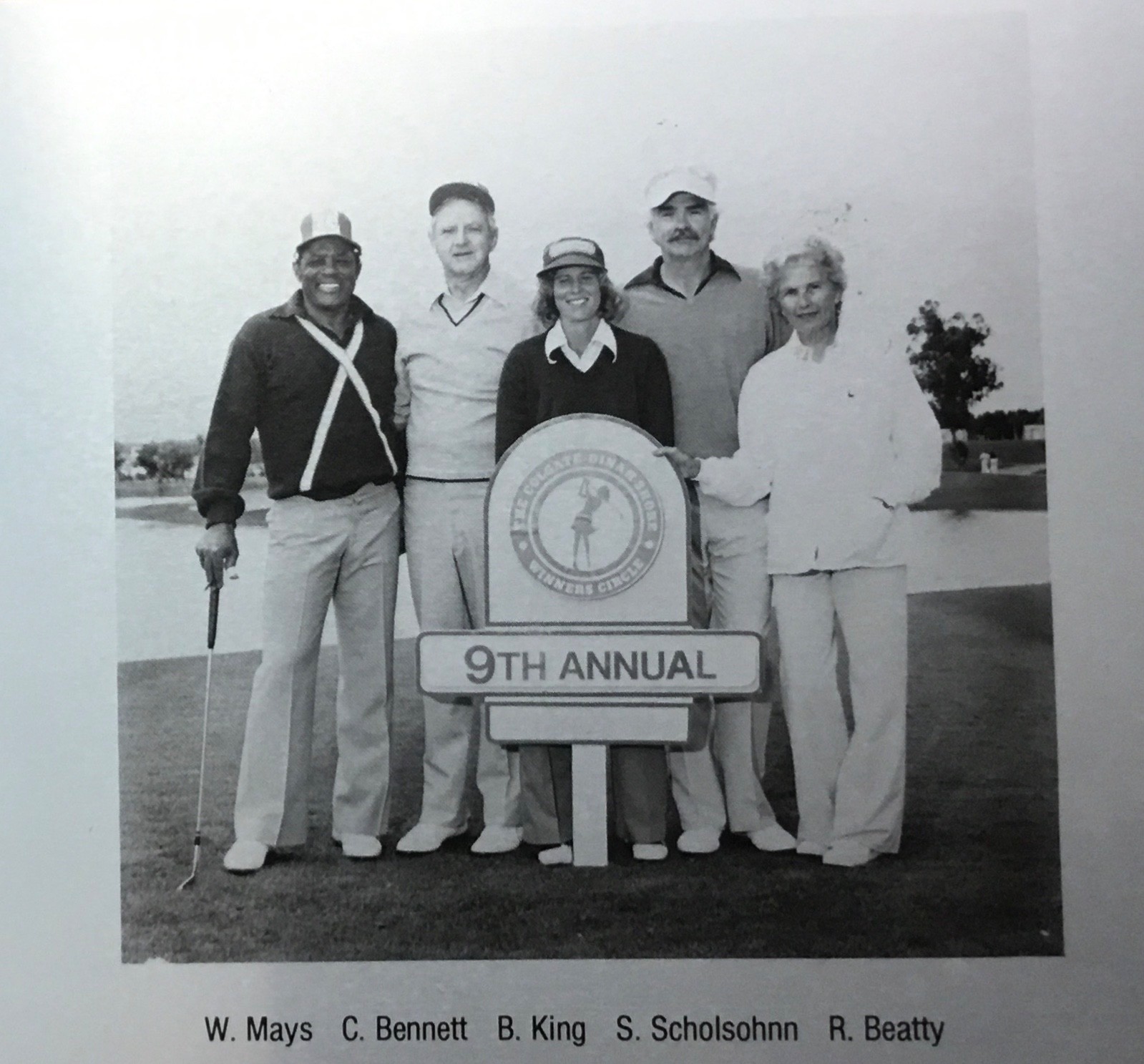 Willie Mays Personally Owned Pro-Am Golf Participant Dinah Shore Winners Circle