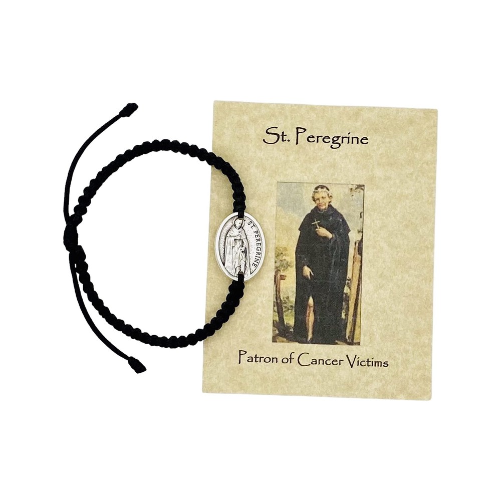 Saint Peregrine Religious Medal Jewelry Bracelet