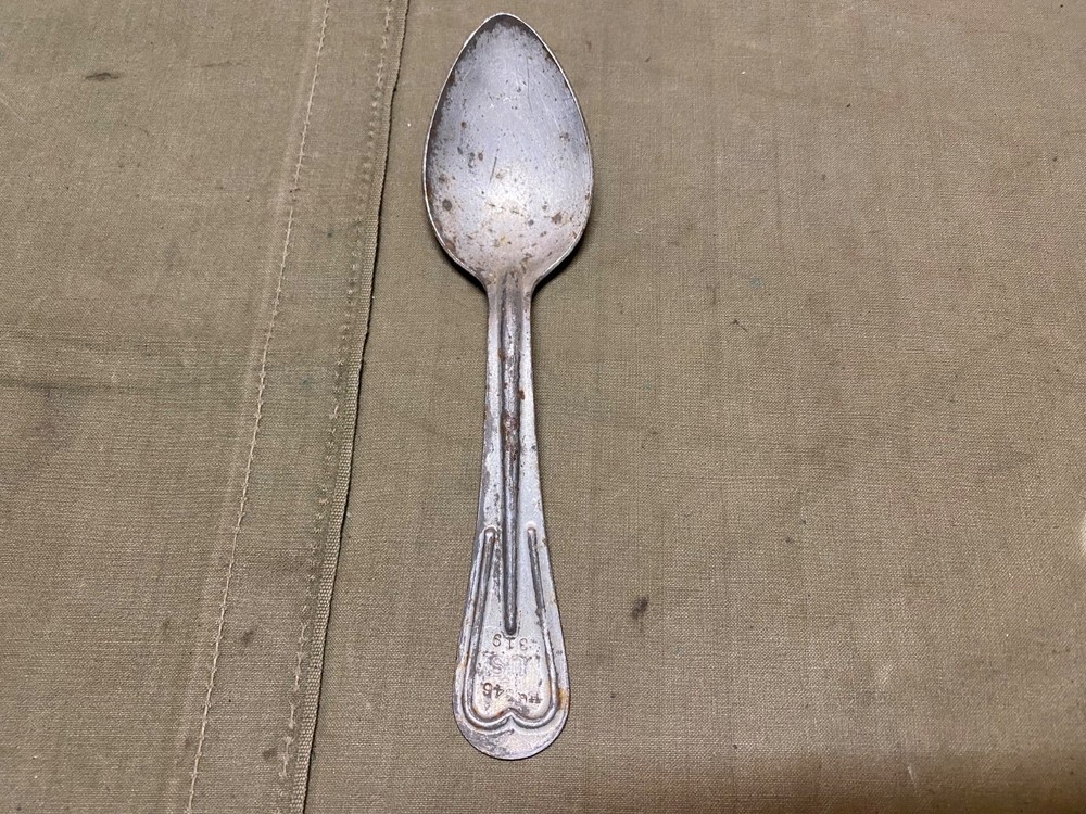ORIGINAL WWI WWII US ARMY M1910 MESS KIT SPOON UTENSIL-DATED 1918