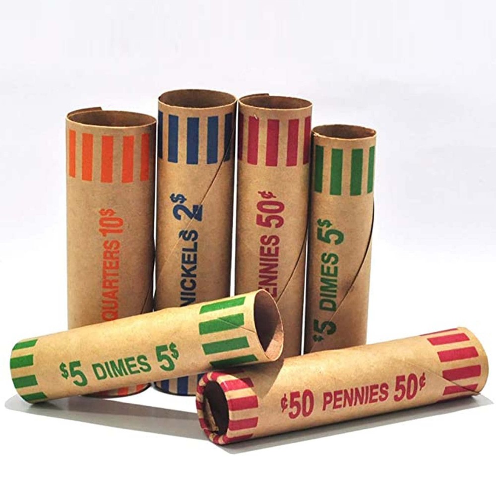 L LIKED Preformed Coin Wrappers Rolls (128 Assorted) - 128 Assorted, Assorted